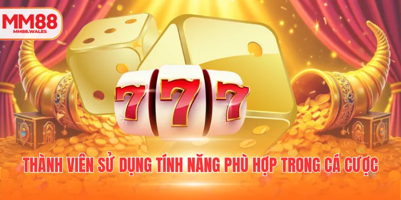 Thành viên sử dụng tính năng phù hợp trong cá cược